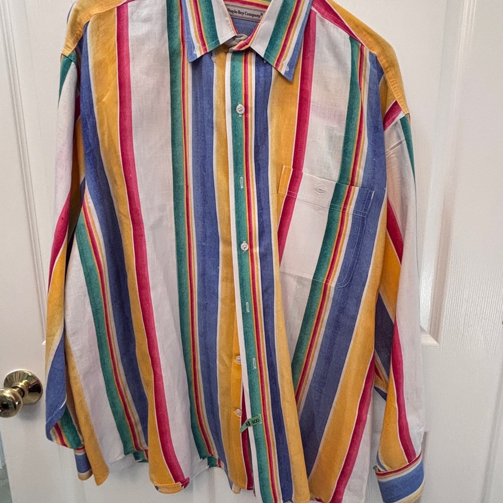 Colorful Striped Men's Shirt
